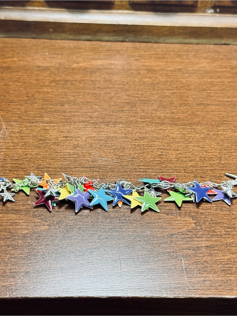 Multicolor Enamel Star Charm Bracelet – Women’s Colorful Star Chain